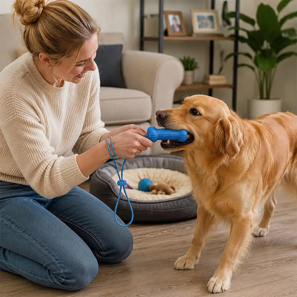 Dual-Action Dog Dental Chew & Brushing Aid