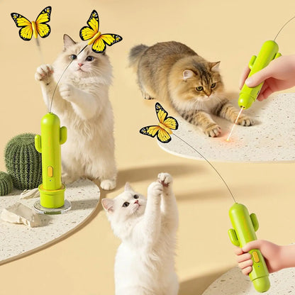 PounceSpin - 2-Mode Rechargeable Interactive Cat Toy