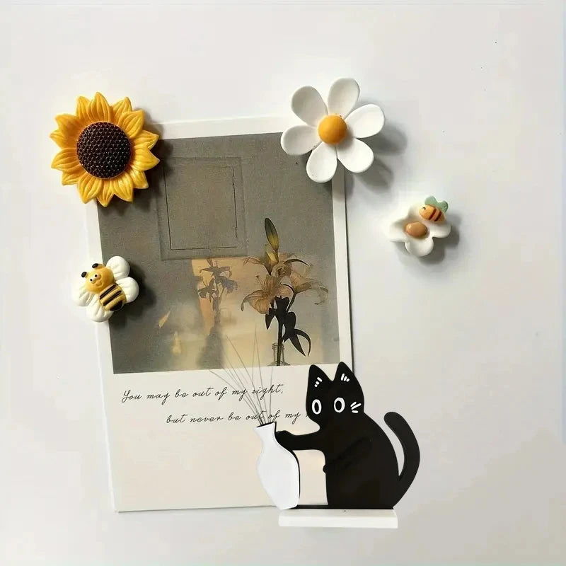 WhiskerKeeper Cat Vase Fridge Magnet