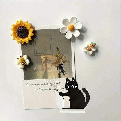 WhiskerKeeper Cat Vase Fridge Magnet