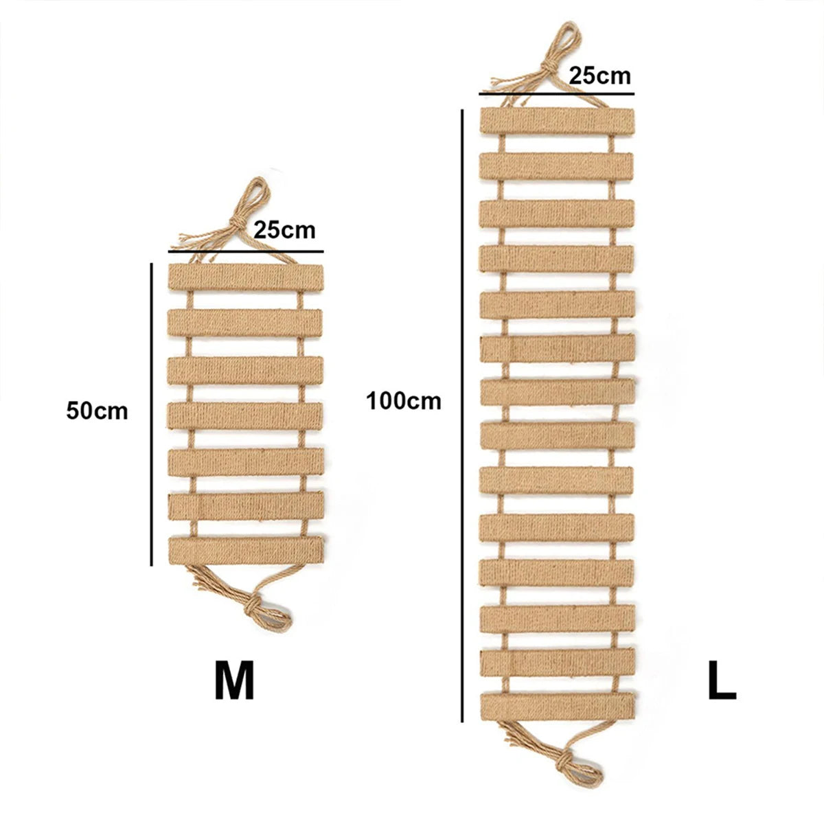 ClimbPaws - Wooden Sisal Cat Climbing Bridge & Ladder