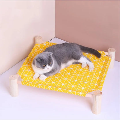 PawHaven - Wooden Pet Hammock Bed