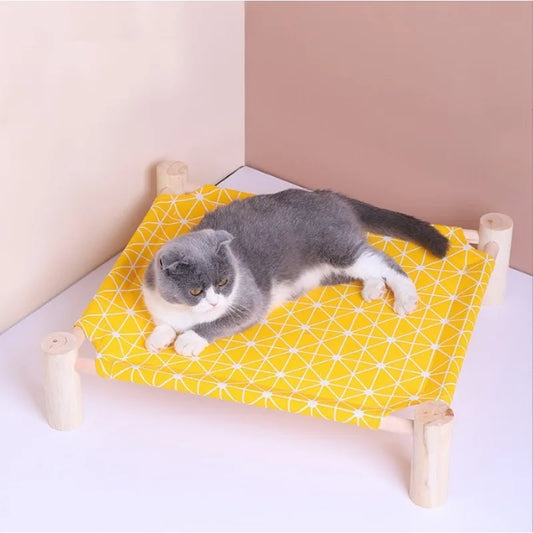 PawHaven - Wooden Pet Hammock Bed