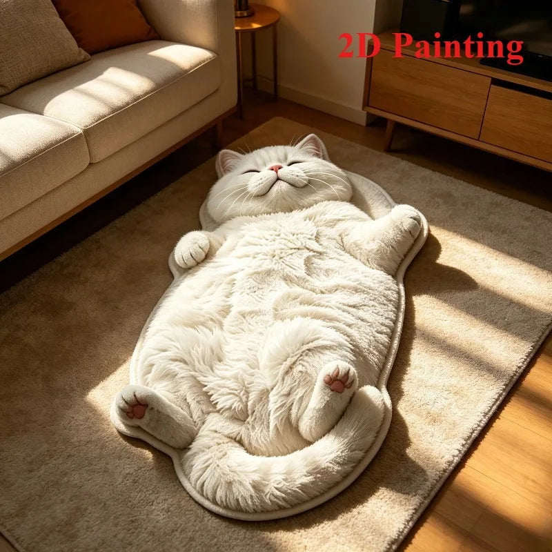 Chubby Tabby Cat Shaped Rug 🐱🤎