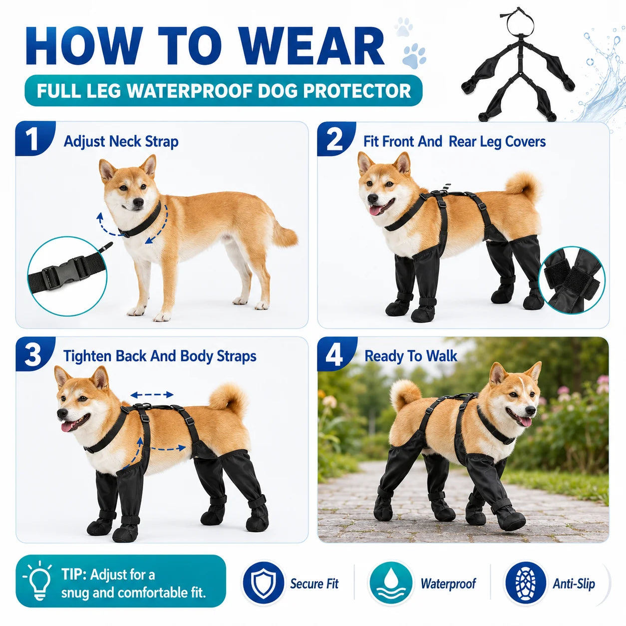 PawGuard Waterproof Dog Boots