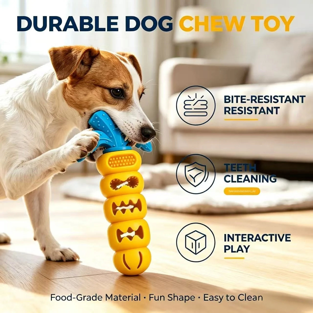 Carrot Dog Chew Toy & Interactive Slow Feeder