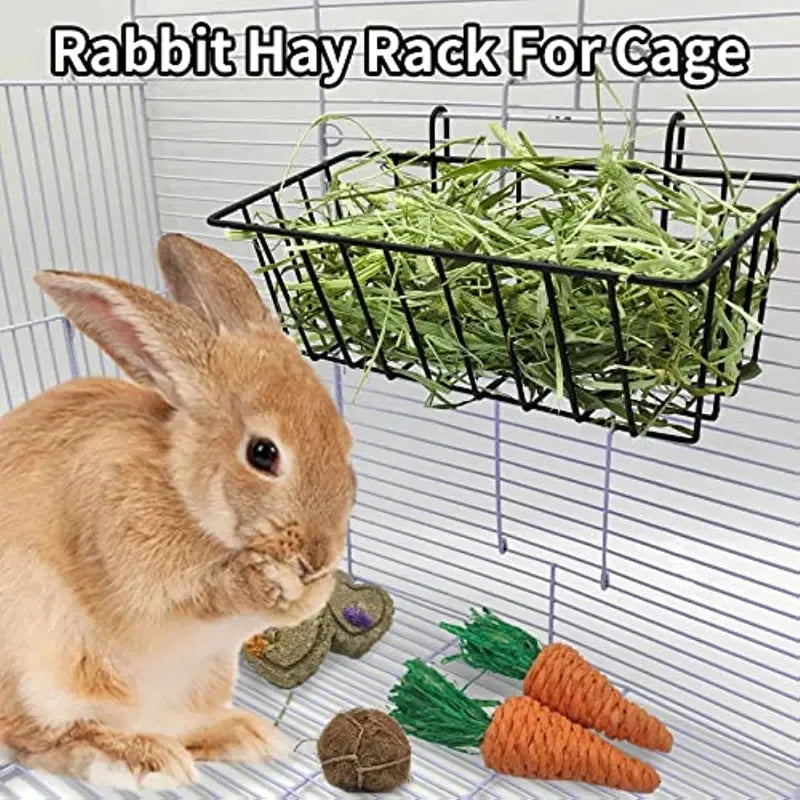Rabbit Food Basket – Grass Rack Hay Feeder for Rabbits
