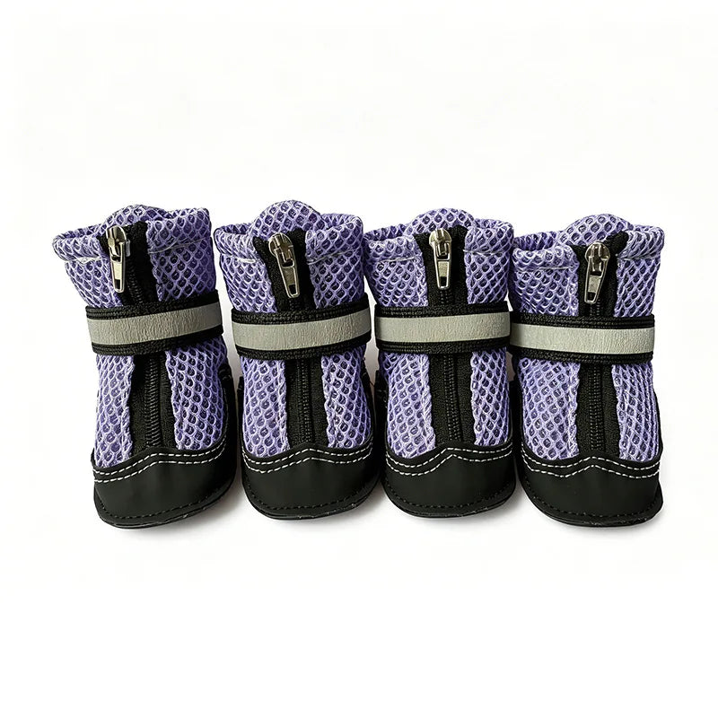 Breathable Mesh Dog Shoes with Anti-Slip Sole
