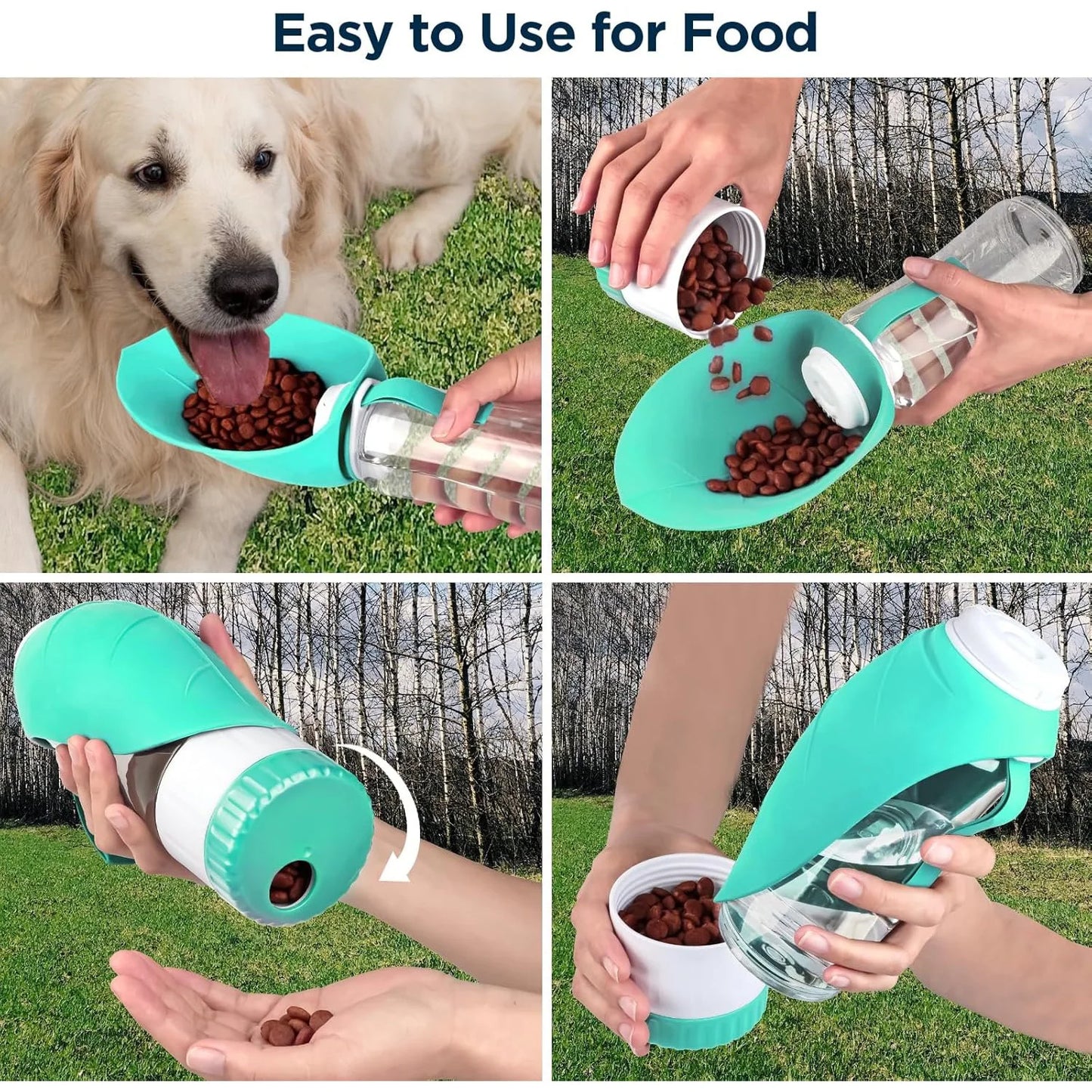PawSip 2-in-1 Portable Dog Water & Food Bottle