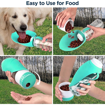 PawSip 2-in-1 Portable Dog Water & Food Bottle