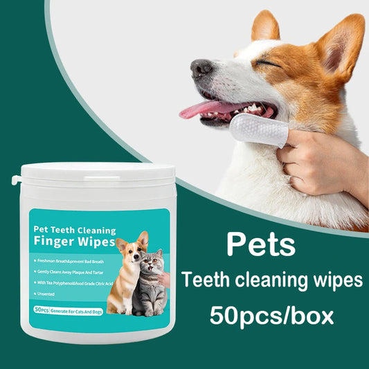 Pet Finger Toothbrush Wipes – Easy & Effective Oral Care for Cats & Dogs