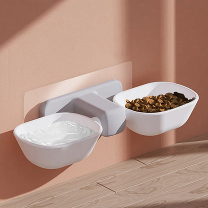 Wall-Mounted Adjustable Pet Feeding Bowl