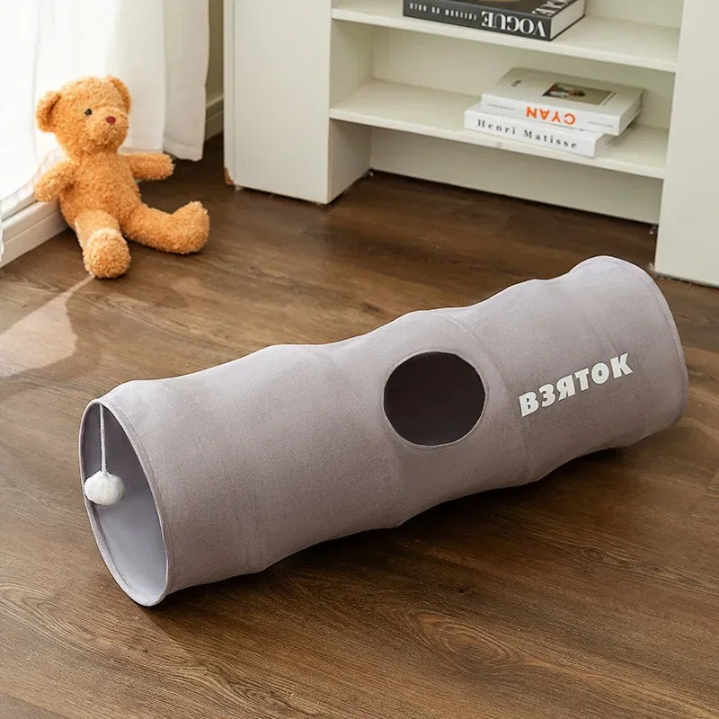 Foldable Cat Tunnel & Cozy Bed – Fun, Spacious & Easy to Store