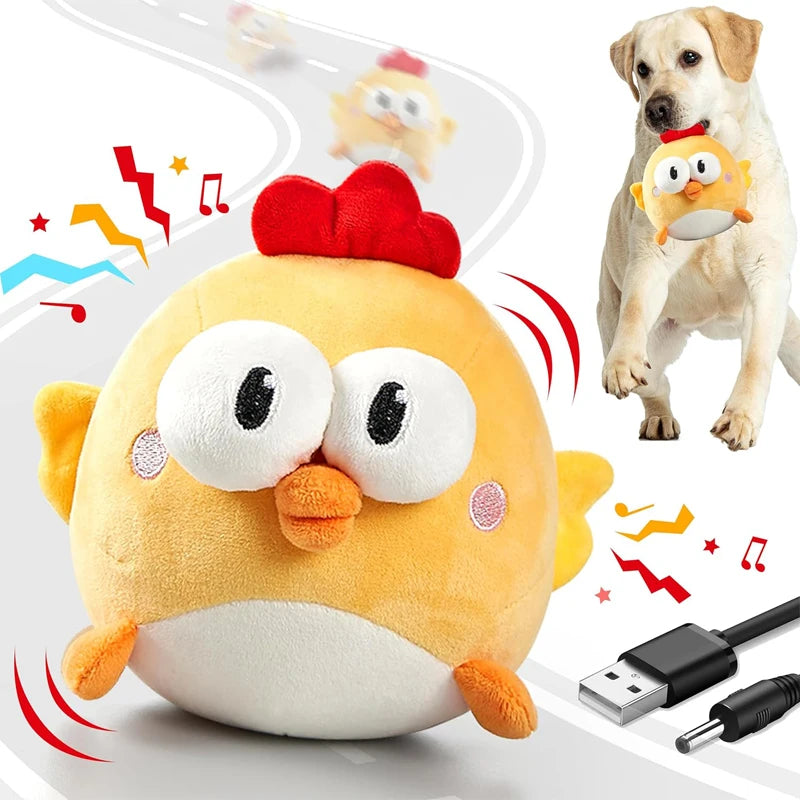 Rechargeable Interactive Bouncing Pet Toy 🐾🎵