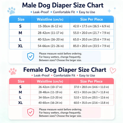 Disposable Dog Diapers – 40 Pack 🐶💧