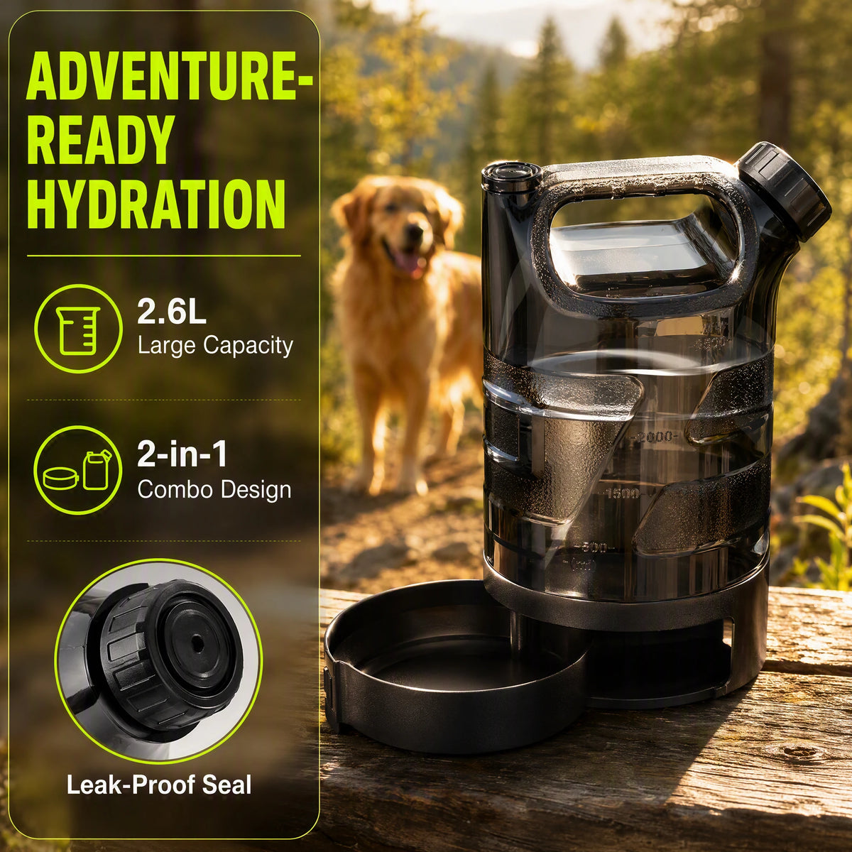Portable 2.6L Dog Water Dispenser 🐶💧