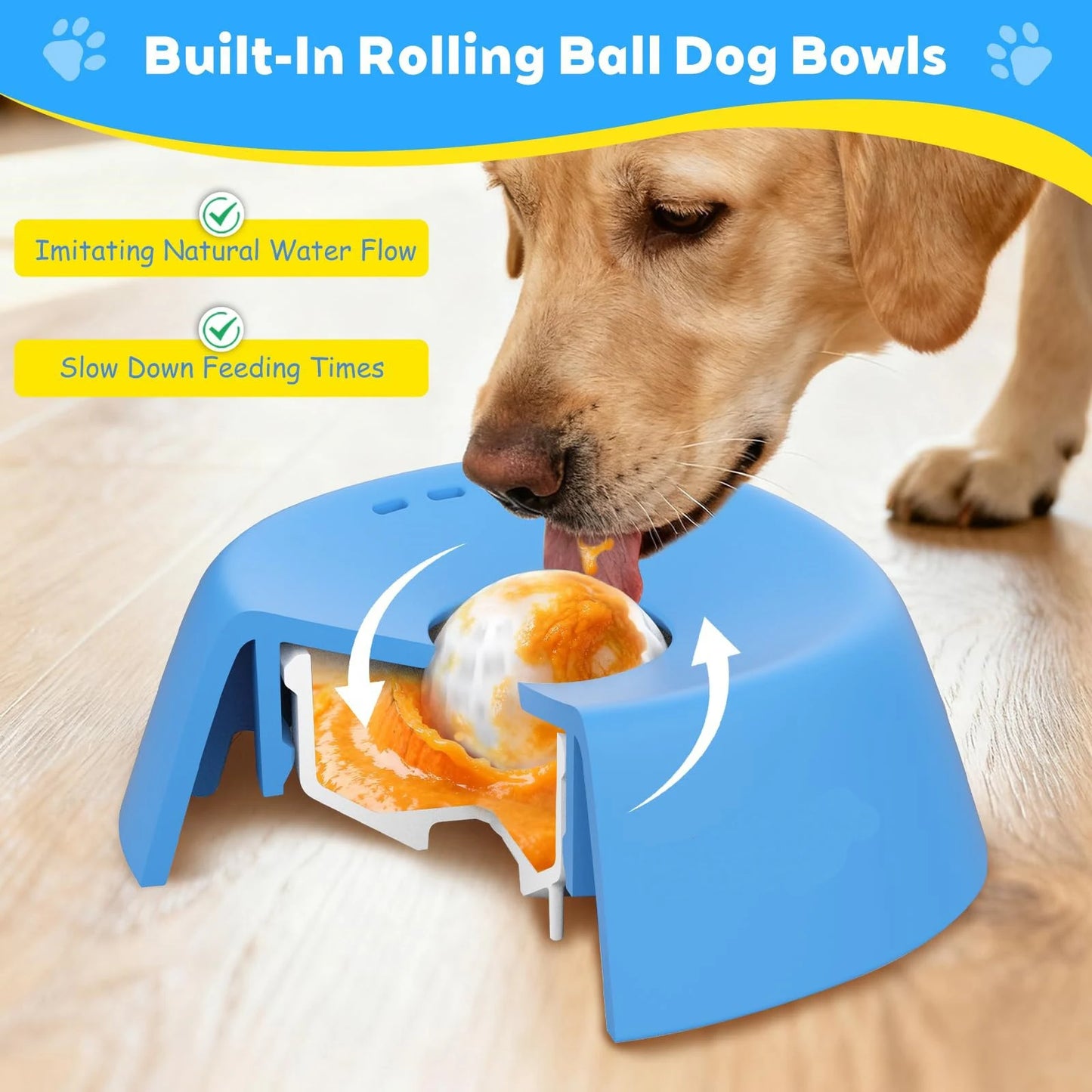 CalmFeast Dog Lick Toy Slow Feeder Bowl