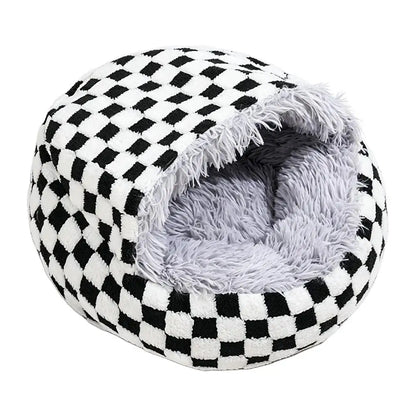 ShellNest – Hooded Plush Cat Cave 🐱☁️