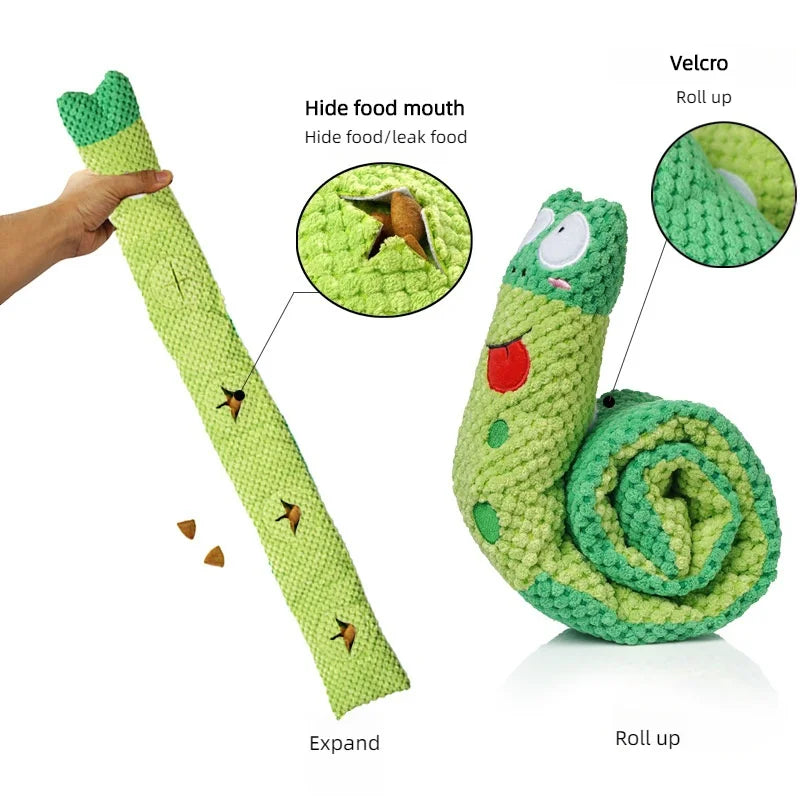 Snail Squeak & Snack Interactive Dog Toy