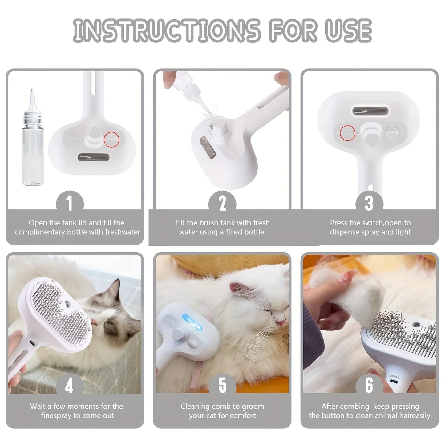 Pet Grooming Spray Comb