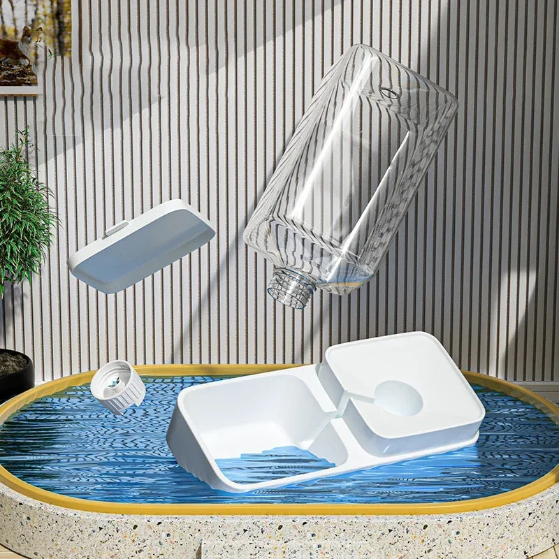 Pet Feeder & Water Bowl - Automatic Food Dispenser for Cats & Dogs