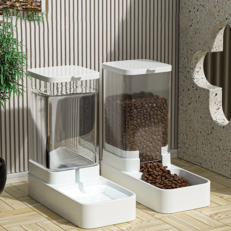 Pet Feeder & Water Bowl - Automatic Food Dispenser for Cats & Dogs