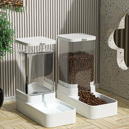 Pet Feeder & Water Bowl - Automatic Food Dispenser for Cats & Dogs