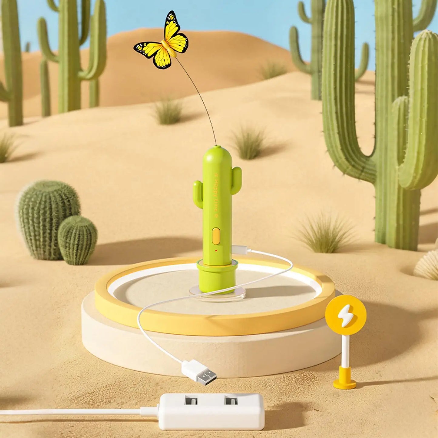 PounceSpin - 2-Mode Rechargeable Interactive Cat Toy