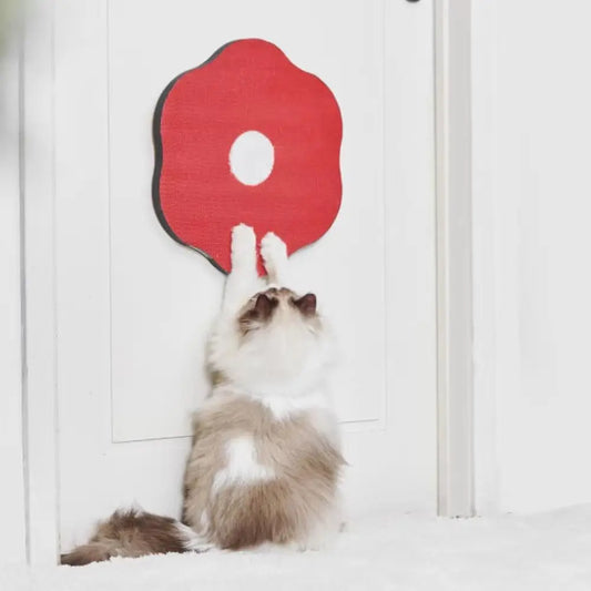 Flower Shape Wall-Mounted Cat Scratching Board – Space-Saving