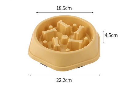 Pet Slow Feeding Bowl - Anti-Choking, Non-Slip Bowl for Cats & Dogs