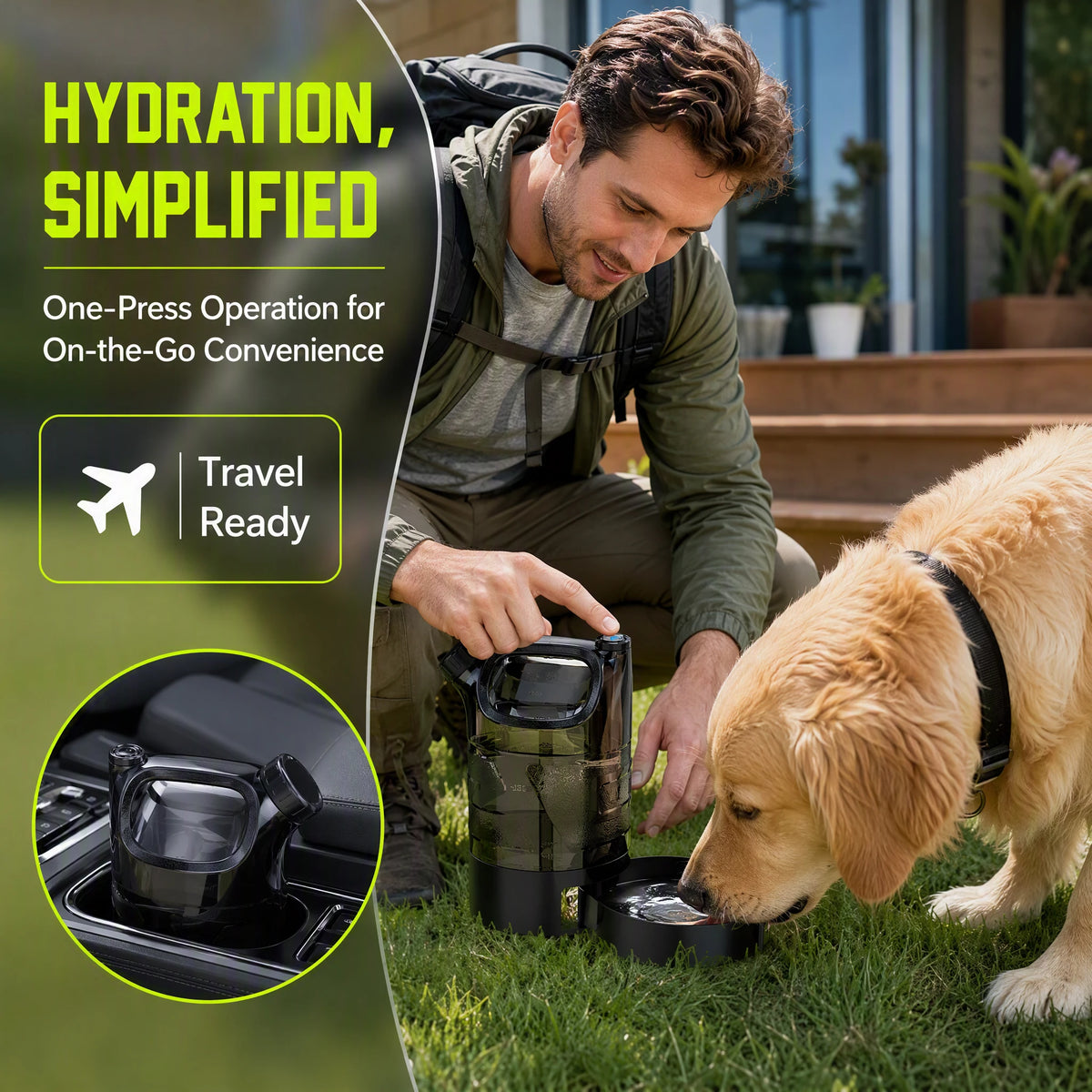 Portable 2.6L Dog Water Dispenser 🐶💧