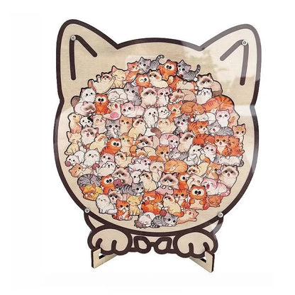 Cat or Dog Shaped Wooden Jigsaw Puzzle