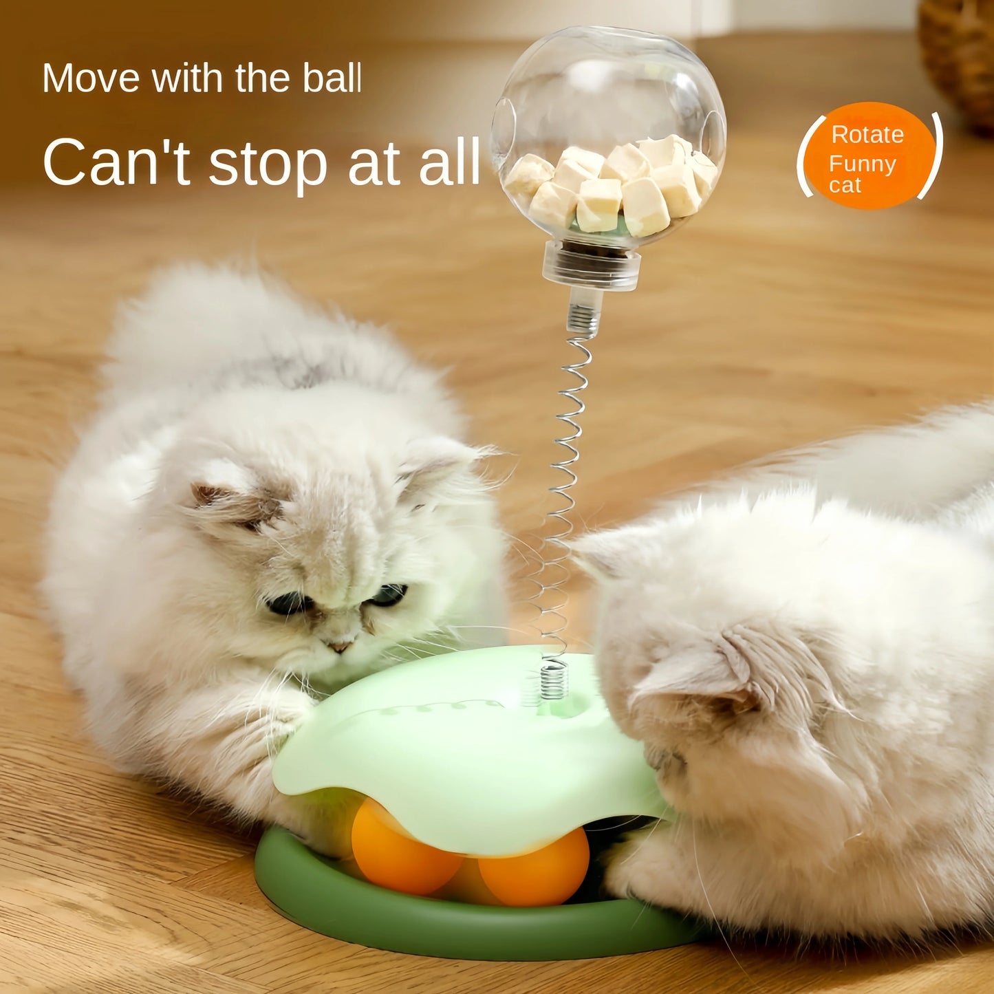 Cat Puzzle Food Leaking Ball Toy – Interactive Treat Feeder for Cats and Dogs