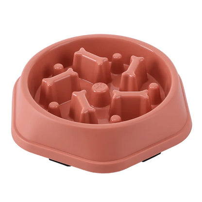 Pet Slow Feeding Bowl - Anti-Choking, Non-Slip Bowl for Cats & Dogs