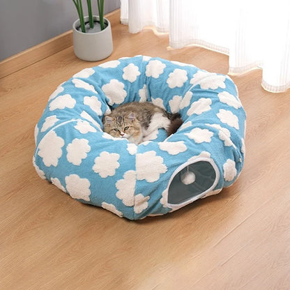 3-in-1 Cosy Pet Tunnel Bed