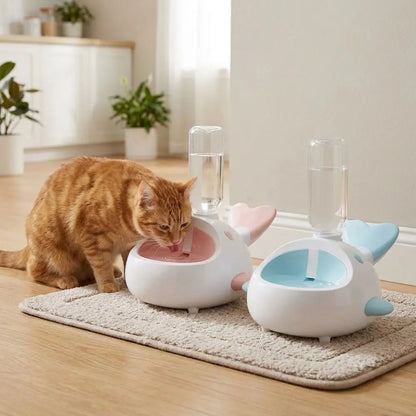 Whale-Shaped Gravity Pet Water Dispenser 🐳💧