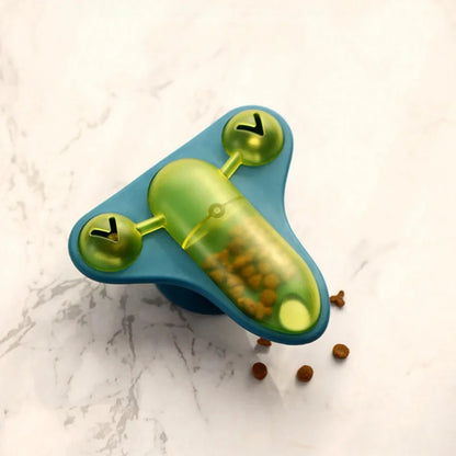 SpinChase Cat Teaser Toy – Spinning Aircraft Treat Dispenser for Cats