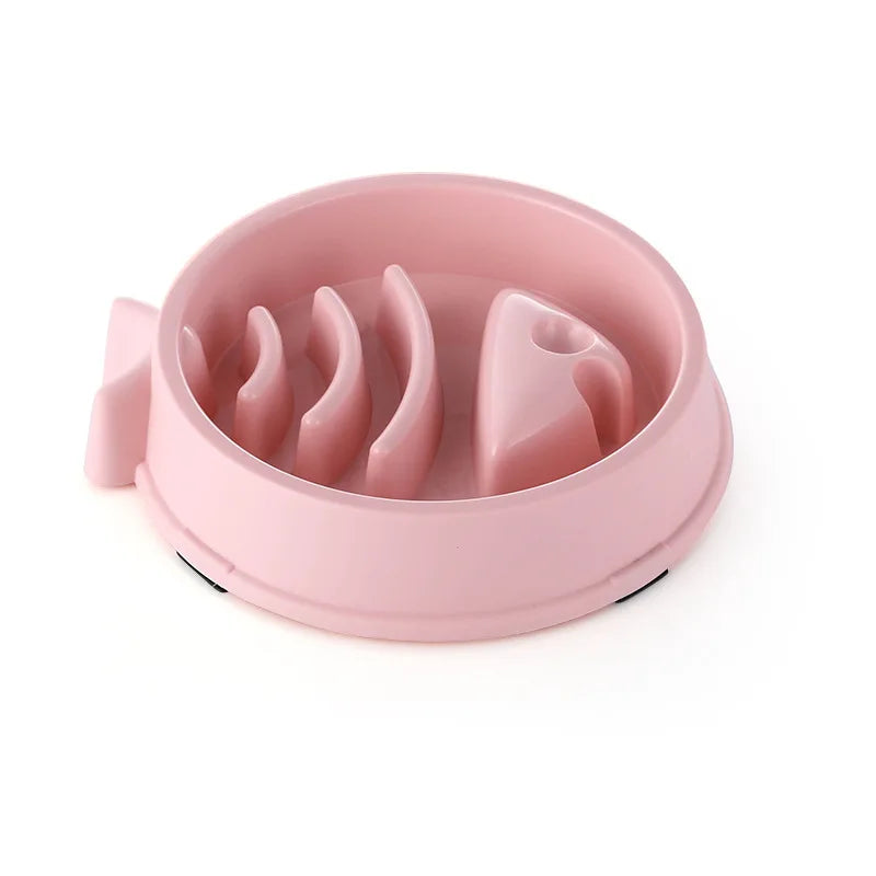Pet Slow Feeding Bowl - Anti-Choking, Non-Slip Bowl for Cats & Dogs