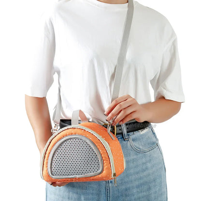 Small Pet Travel Carrier – Breathable Tote Bag for Hamsters, Guinea Pigs & Rabbits