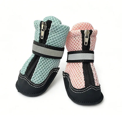 Breathable Mesh Dog Shoes with Anti-Slip Sole