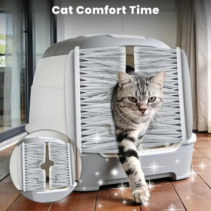 FurCatch - Litter Box Cat Grooming & Loose Hair Remover