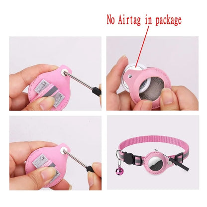 Reflective AirTag Case - Protective Collar for Dogs & Cats