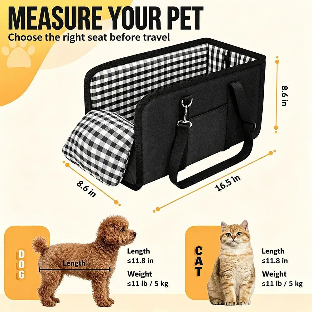 CozyRide – Console Pet Car Seat 🐶🚗