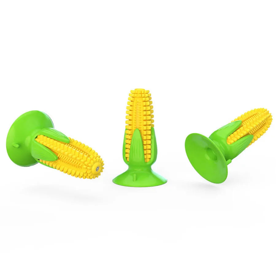 CornGrip – Suction Cup Dental Chew Toy 🌽🦷