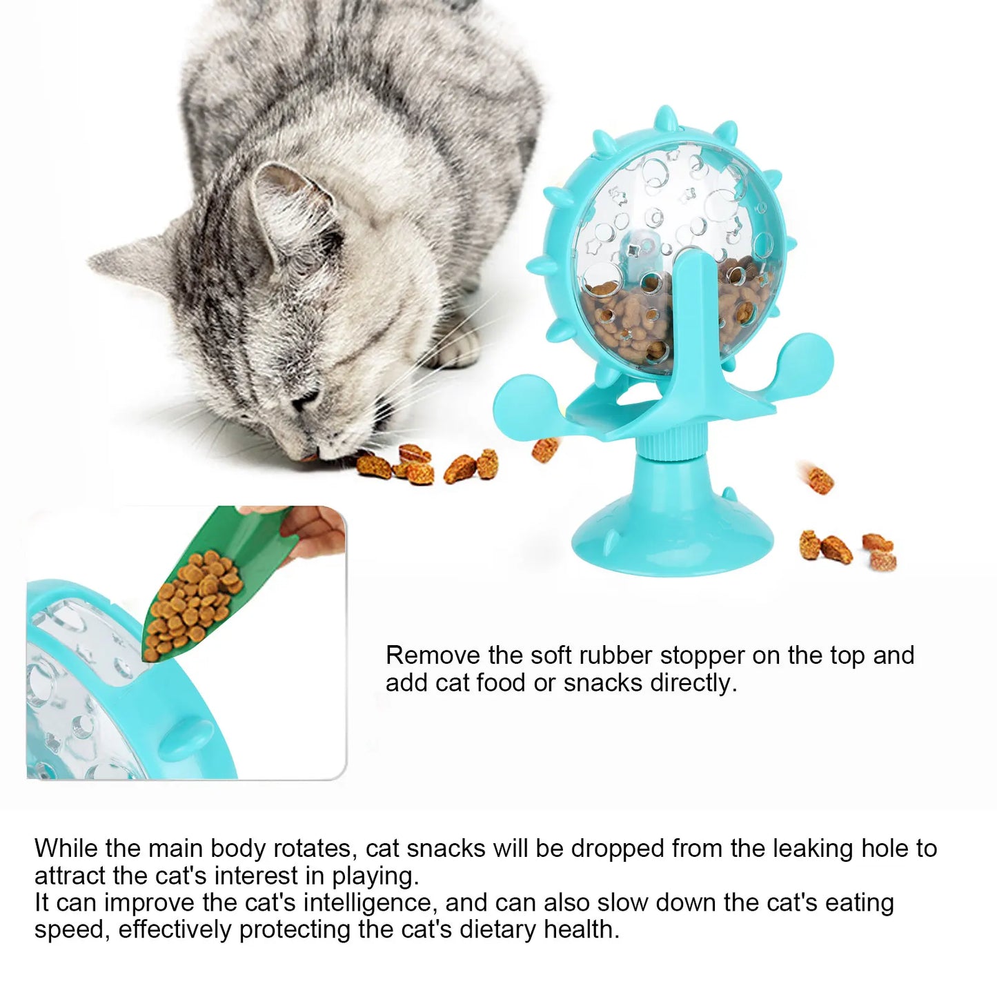 SpinTreat 360° Cat Food Windmill Puzzle Toy