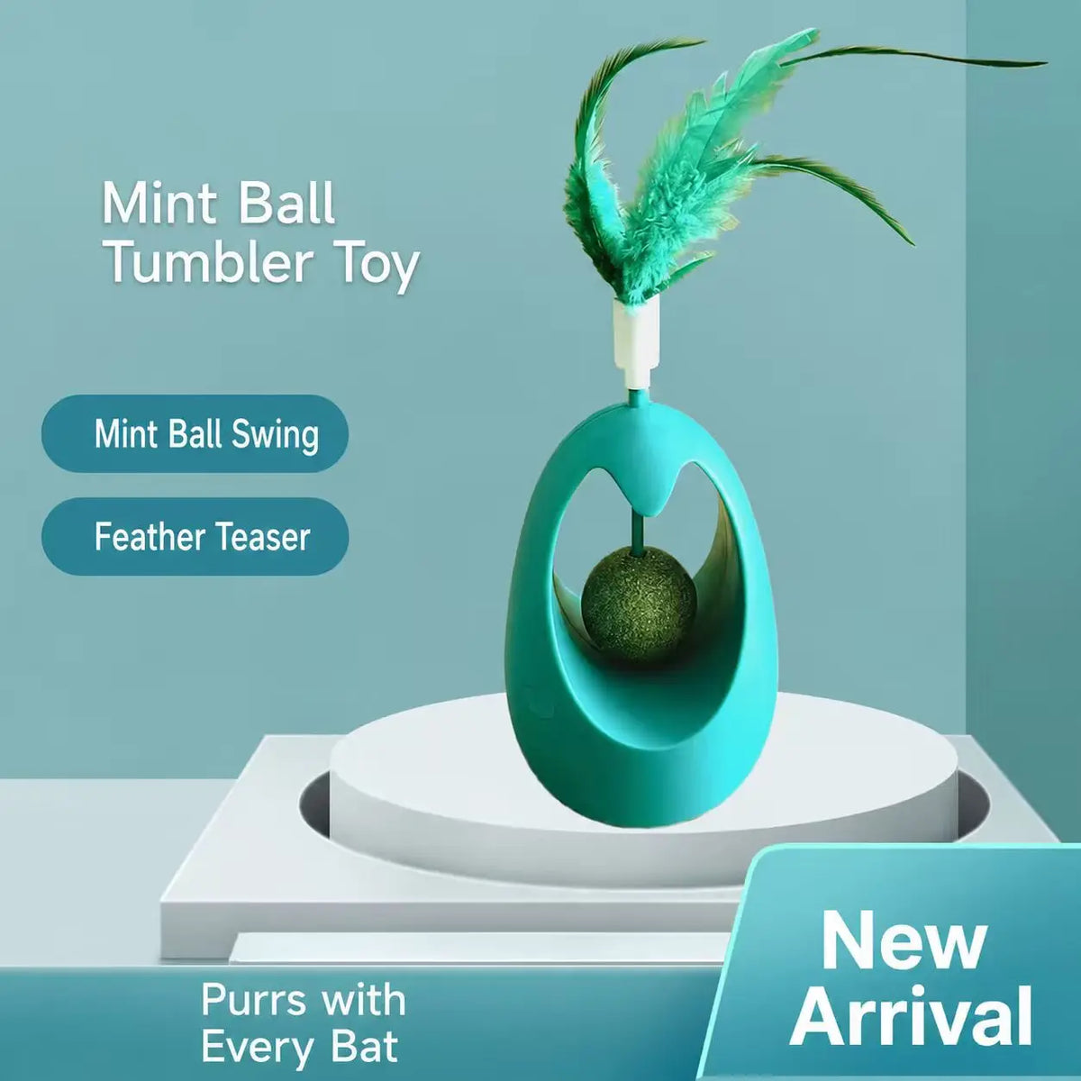 Interactive Cat Wobbler Teaser Wand – Catnip Toy