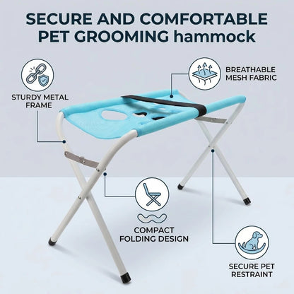 Foldable Pet Grooming Restraint Hammock
