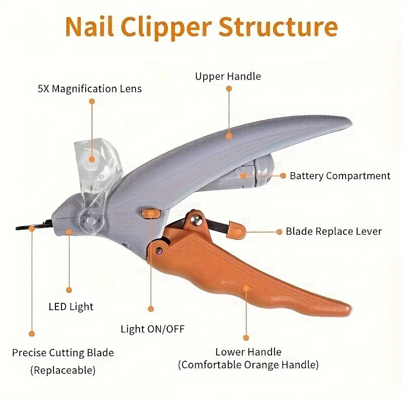 Pet Nail Clipper with LED