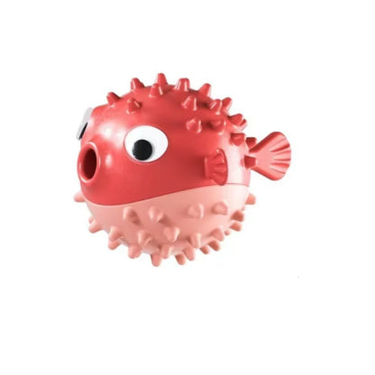Bouncing Fish Dog Toy – Interactive Treat &amp; Sound Ball
