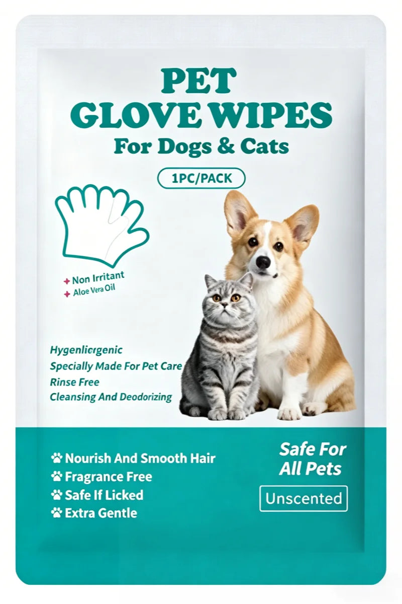 FreshPaws No-Rinse Pet Grooming Gloves